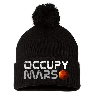 Occupy Mars Elon Musk SpaceX Project Gift Ideas Occupy Mars Trending Pom Pom 12in Knit Beanie