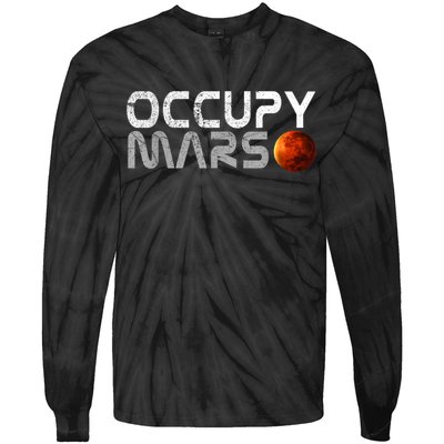 Occupy Mars Elon Musk SpaceX Project Gift Ideas Occupy Mars Trending Tie-Dye Long Sleeve Shirt