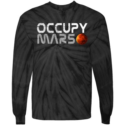 Occupy Mars Elon Musk SpaceX Project Gift Ideas Occupy Mars Trending Tie-Dye Long Sleeve Shirt