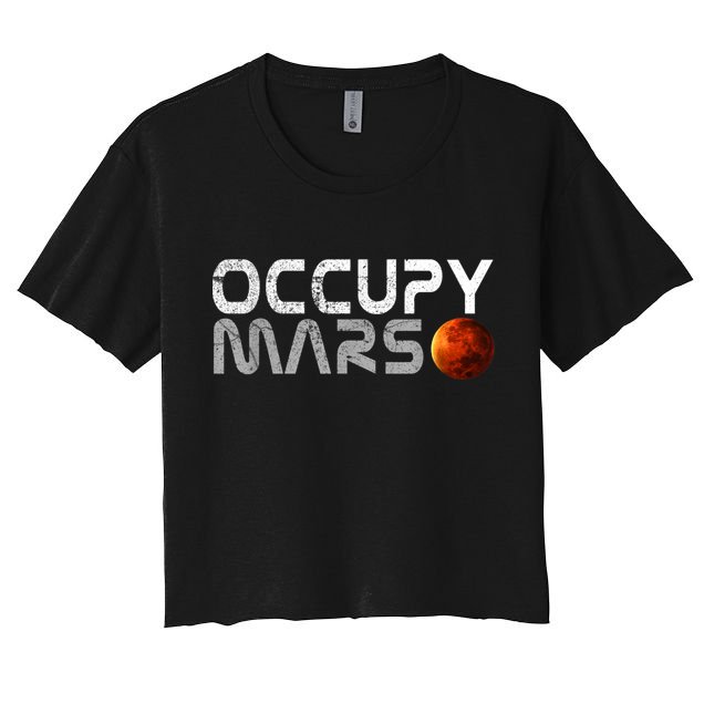 Occupy Mars Elon Musk SpaceX Project Gift Ideas Occupy Mars Trending Crop Top