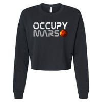 Occupy Mars Elon Musk SpaceX Project Gift Ideas Occupy Mars Trending Cropped Pullover Crew