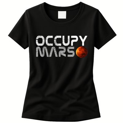 Occupy Mars Elon Musk SpaceX Project Gift Ideas Occupy Mars Trending Womens T-Shirt