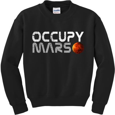 Occupy Mars Elon Musk SpaceX Project Gift Ideas Occupy Mars Trending Kids Sweatshirt