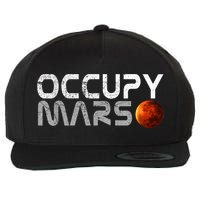 Occupy Mars Elon Musk SpaceX Project Gift Ideas Occupy Mars Trending Wool Snapback Cap