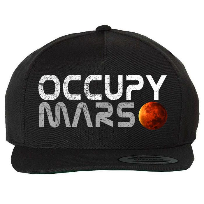 Occupy Mars Elon Musk SpaceX Project Gift Ideas Occupy Mars Trending Wool Snapback Cap