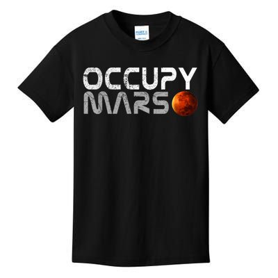 Occupy Mars Elon Musk SpaceX Project Gift Ideas Occupy Mars Trending Kids T-Shirt