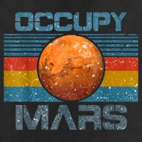 Occupy Mars Elon Musk SpaceX Project Gift Ideas Occupy Mars Trending 7 Panel Mesh Trucker Snapback Hat