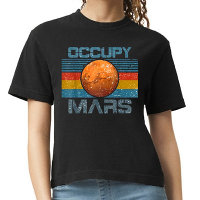 Occupy Mars Elon Musk SpaceX Project Gift Ideas Occupy Mars Trending Comfort Colors Boxy T-Shirt