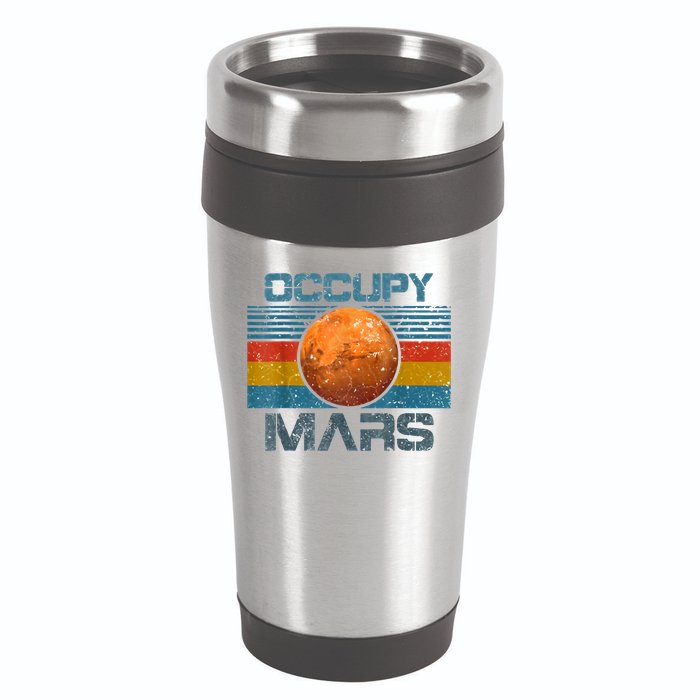 Occupy Mars Elon Musk SpaceX Project Gift Ideas Occupy Mars Trending 16oz Travel Tumbler