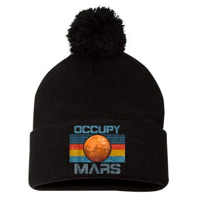Occupy Mars Elon Musk SpaceX Project Gift Ideas Occupy Mars Trending Pom Pom 12in Knit Beanie