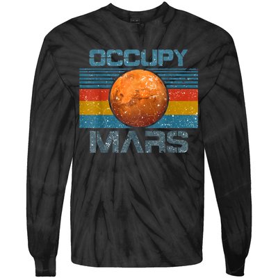 Occupy Mars Elon Musk SpaceX Project Gift Ideas Occupy Mars Trending Tie-Dye Long Sleeve Shirt