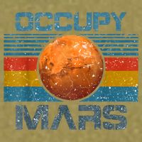 Occupy Mars Elon Musk SpaceX Project Gift Ideas Occupy Mars Trending Garment-Dyed Women's Muscle Tee