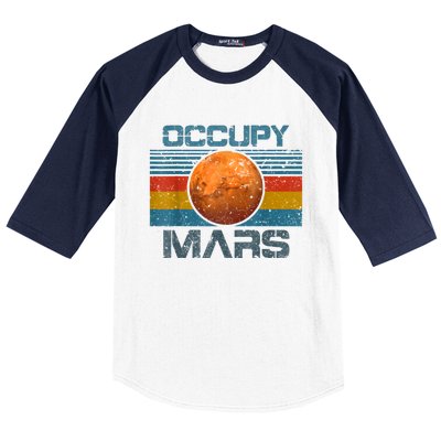 Occupy Mars Elon Musk SpaceX Project Gift Ideas Occupy Mars Trending Baseball Sleeve Shirt