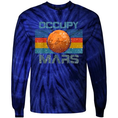 Occupy Mars Elon Musk SpaceX Project Gift Ideas Occupy Mars Trending Tie-Dye Long Sleeve Shirt