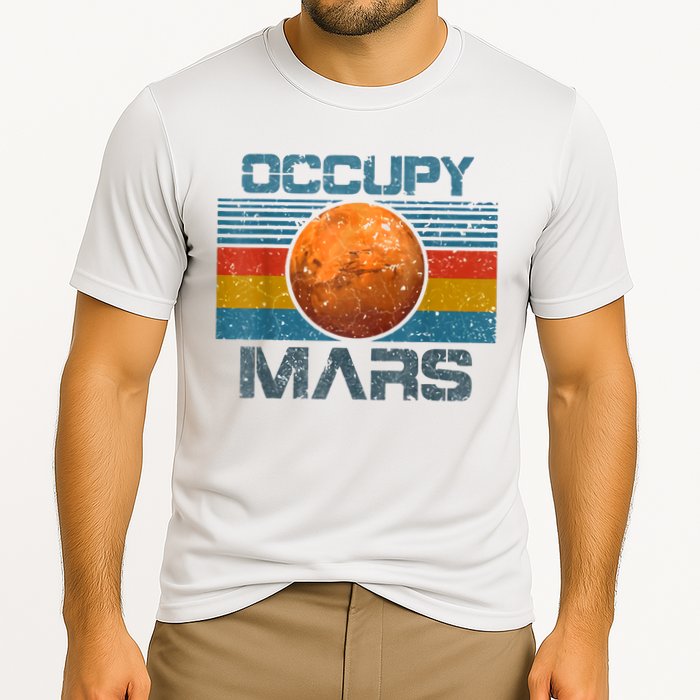Occupy Mars Elon Musk SpaceX Project Gift Ideas Occupy Mars Trending Performance Shirt