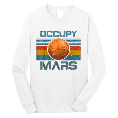 Occupy Mars Elon Musk SpaceX Project Gift Ideas Occupy Mars Trending Long Sleeve Shirt