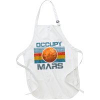 Occupy Mars Elon Musk SpaceX Project Gift Ideas Occupy Mars Trending Full-Length Apron With Pockets