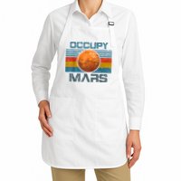 Occupy Mars Elon Musk SpaceX Project Gift Ideas Occupy Mars Trending Full-Length Apron With Pockets