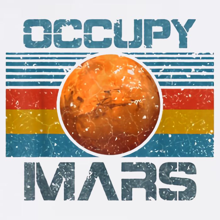 Occupy Mars Elon Musk SpaceX Project Gift Ideas Occupy Mars Trending Full-Length Apron With Pockets
