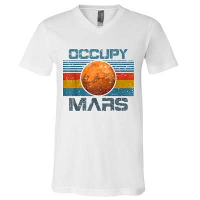 Occupy Mars Elon Musk SpaceX Project Gift Ideas Occupy Mars Trending V-Neck T-Shirt