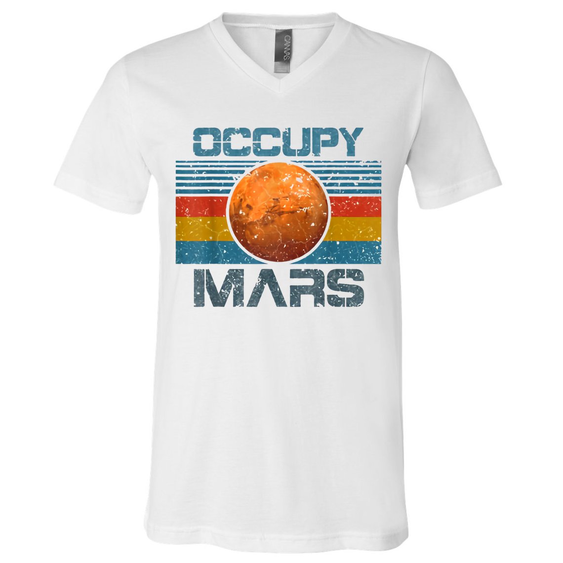 Occupy Mars Elon Musk SpaceX Project Gift Ideas Occupy Mars Trending V-Neck T-Shirt