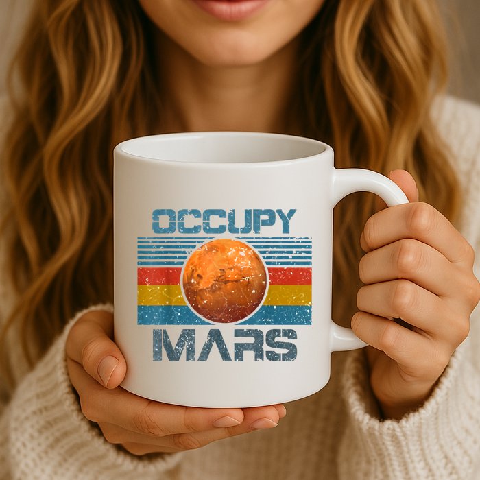 Occupy Mars Elon Musk SpaceX Project Gift Ideas Occupy Mars Trending Mug
