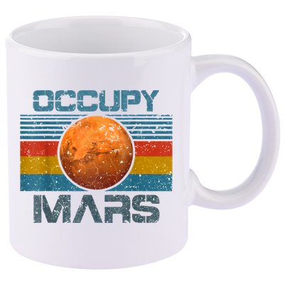 Occupy Mars Elon Musk SpaceX Project Gift Ideas Occupy Mars Trending 11oz C Handle Ceramic Mug