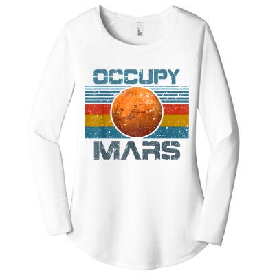 Occupy Mars Elon Musk SpaceX Project Gift Ideas Occupy Mars Trending Women's Perfect Tri Tunic Long Sleeve Shirt