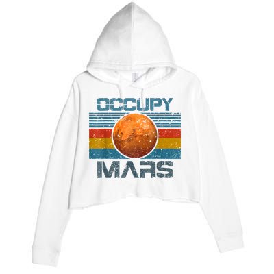 Occupy Mars Elon Musk SpaceX Project Gift Ideas Occupy Mars Trending Crop Fleece Hoodie