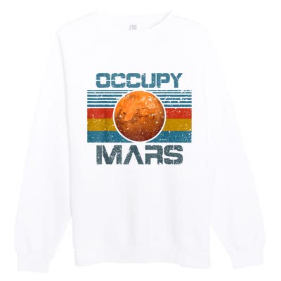 Occupy Mars Elon Musk SpaceX Project Gift Ideas Occupy Mars Trending Premium Crewneck Sweatshirt