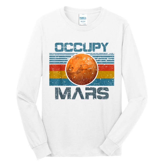 Occupy Mars Elon Musk SpaceX Project Gift Ideas Occupy Mars Trending Tall Long Sleeve T-Shirt