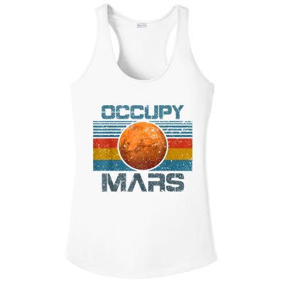 Occupy Mars Elon Musk SpaceX Project Gift Ideas Occupy Mars Trending Ladies PosiCharge Competitor Racerback Tank
