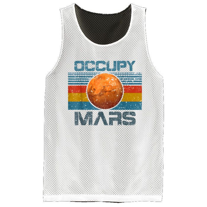 Occupy Mars Elon Musk SpaceX Project Gift Ideas Occupy Mars Trending Mesh Reversible Basketball Jersey Tank