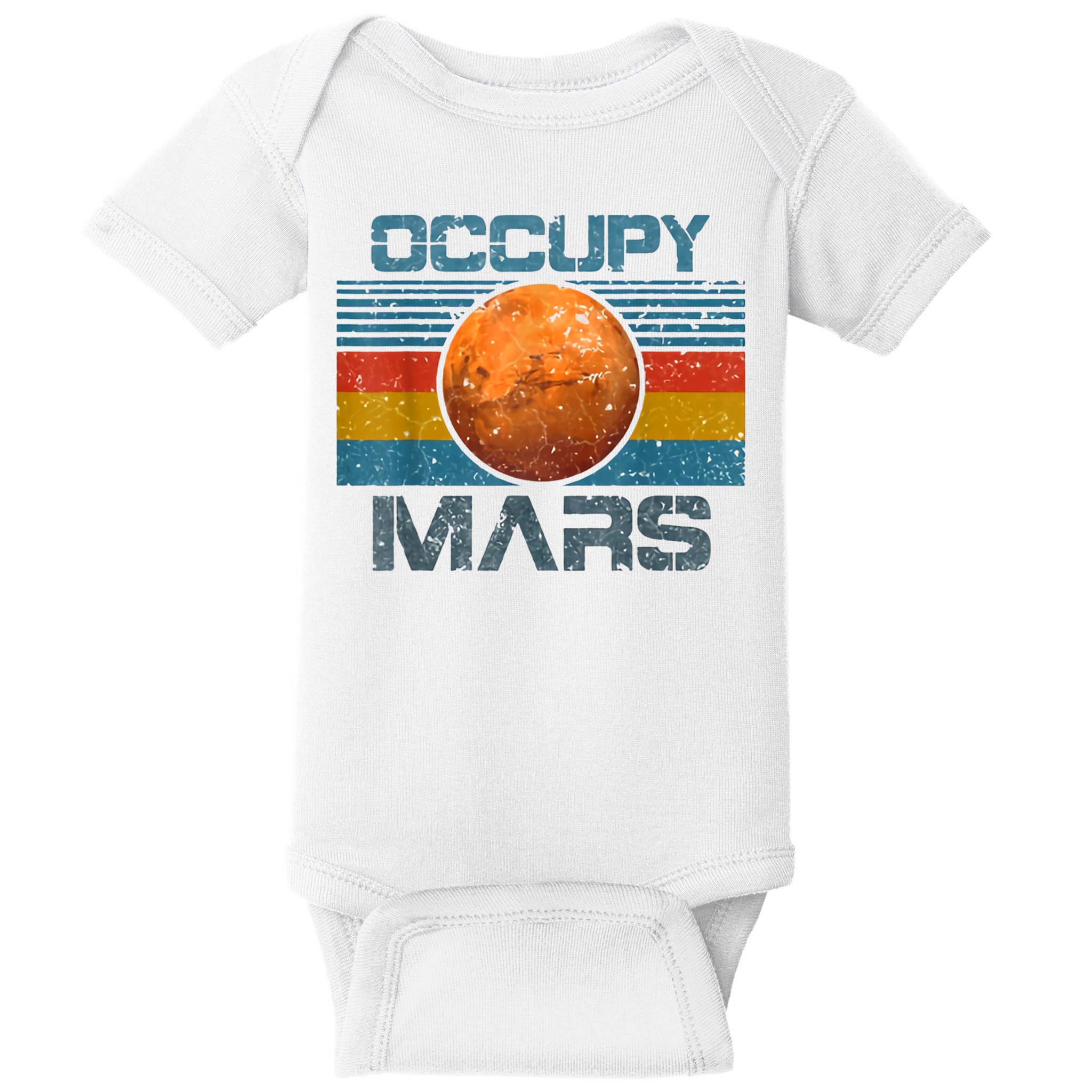 Occupy Mars Elon Musk SpaceX Project Gift Ideas Occupy Mars Trending Baby Bodysuit