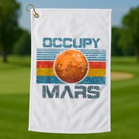 Occupy Mars Elon Musk SpaceX Project Gift Ideas Occupy Mars Trending Golf Towel