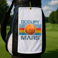 Occupy Mars Elon Musk SpaceX Project Gift Ideas Occupy Mars Trending Golf Towel