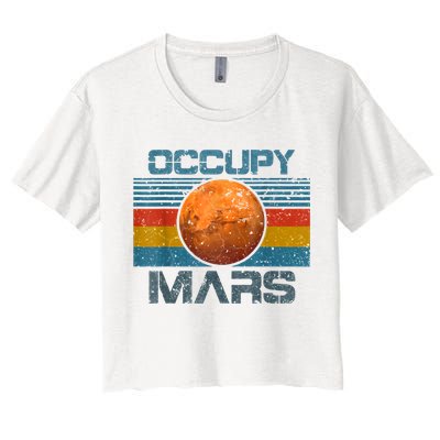 Occupy Mars Elon Musk SpaceX Project Gift Ideas Occupy Mars Trending Crop Top