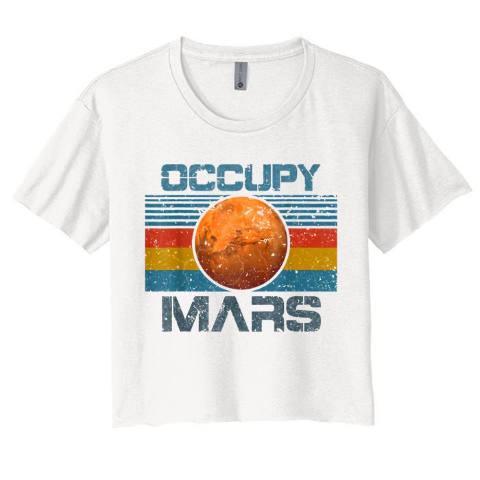 Occupy Mars Elon Musk SpaceX Project Gift Ideas Occupy Mars Trending Crop Top