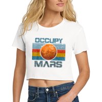 Occupy Mars Elon Musk SpaceX Project Gift Ideas Occupy Mars Trending Crop Top