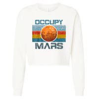 Occupy Mars Elon Musk SpaceX Project Gift Ideas Occupy Mars Trending Cropped Pullover Crew