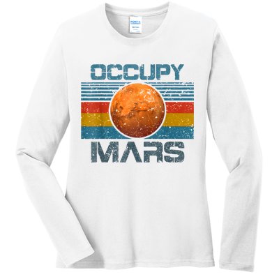 Occupy Mars Elon Musk SpaceX Project Gift Ideas Occupy Mars Trending Ladies Long Sleeve Shirt