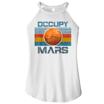 Occupy Mars Elon Musk SpaceX Project Gift Ideas Occupy Mars Trending Women's Perfect Tri Rocker Tank