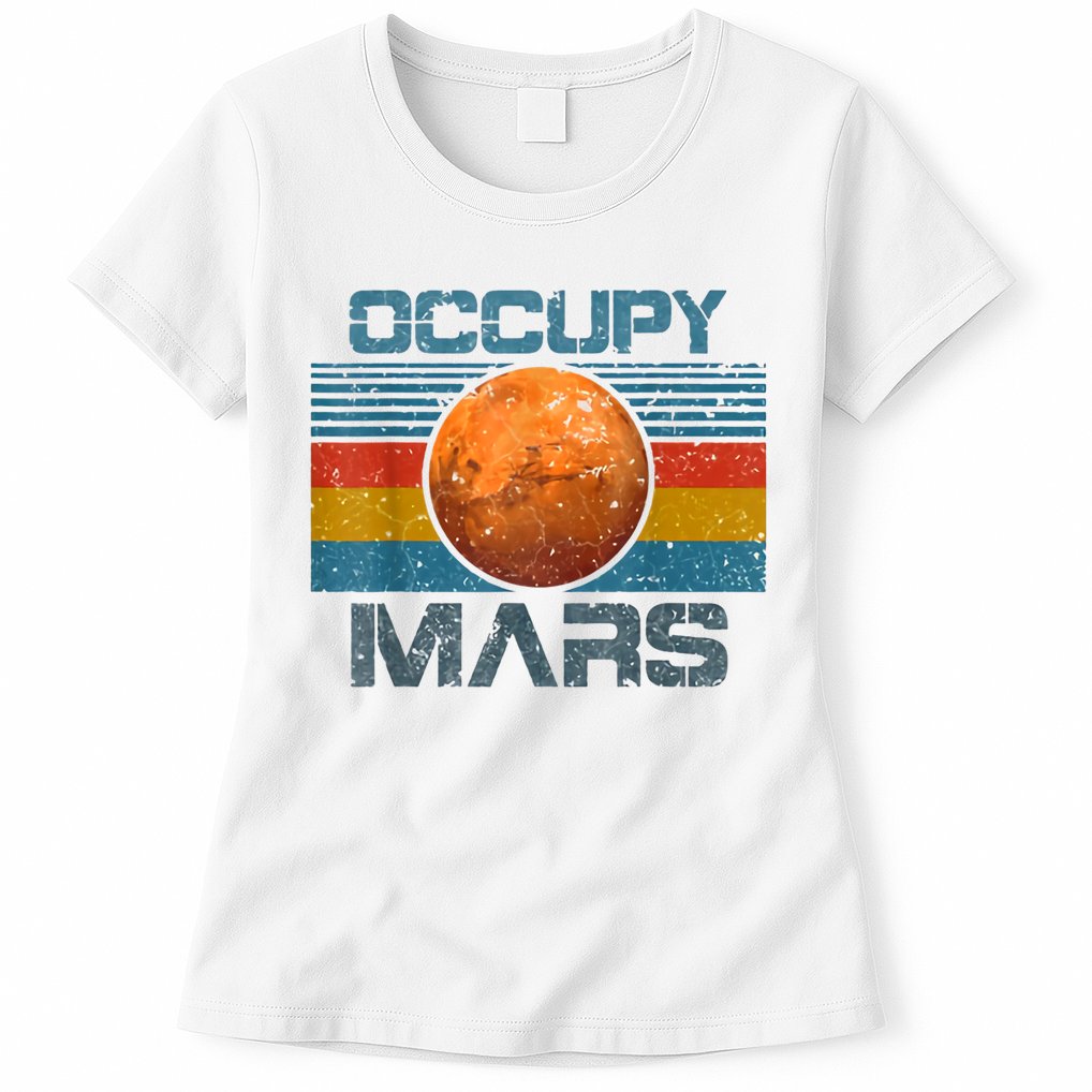 Occupy Mars Elon Musk SpaceX Project Gift Ideas Occupy Mars Trending Womens T-Shirt