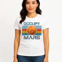 Occupy Mars Elon Musk SpaceX Project Gift Ideas Occupy Mars Trending Womens T-Shirt