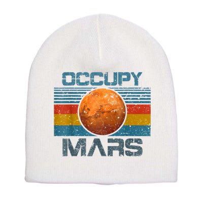 Occupy Mars Elon Musk SpaceX Project Gift Ideas Occupy Mars Trending Short Acrylic Beanie