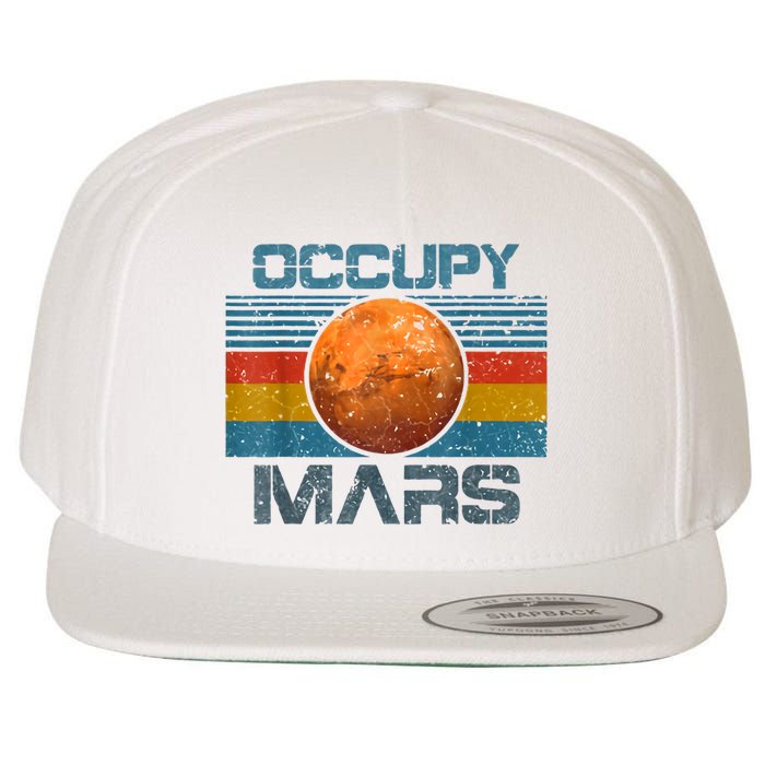 Occupy Mars Elon Musk SpaceX Project Gift Ideas Occupy Mars Trending Wool Snapback Cap