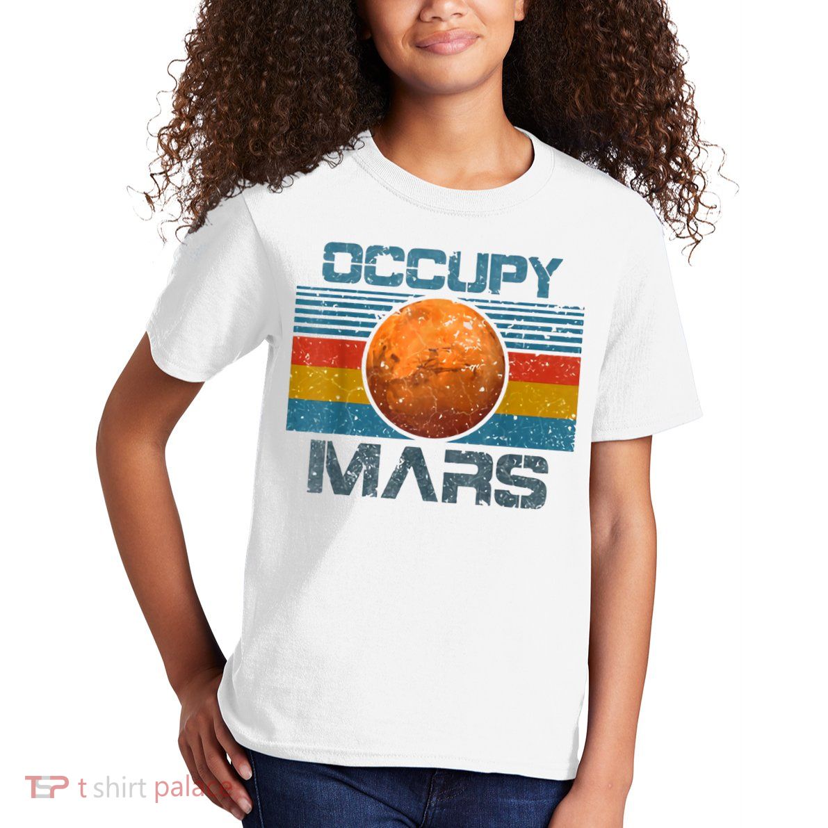 Occupy Mars Elon Musk SpaceX Project Gift Ideas Occupy Mars Trending Kids T-Shirt