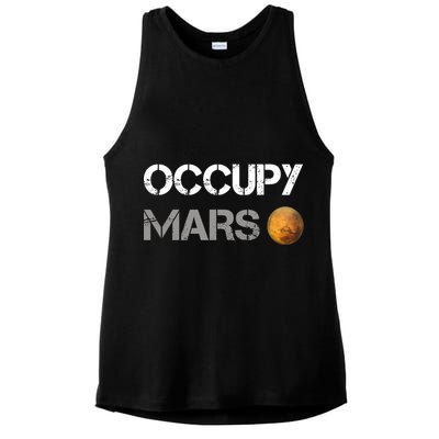 Occupy Mars Elon Musk SpaceX Project Gift Ideas Occupy Mars Trending Ladies PosiCharge Tri-Blend Wicking Tank