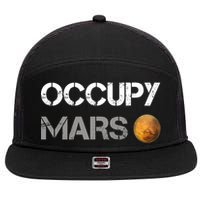 Occupy Mars Elon Musk SpaceX Project Gift Ideas Occupy Mars Trending 7 Panel Mesh Trucker Snapback Hat