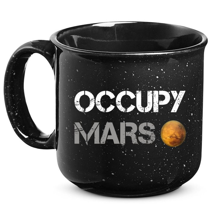 Occupy Mars Elon Musk SpaceX Project Gift Ideas Occupy Mars Trending 15oz Campfire Ceramic Mug